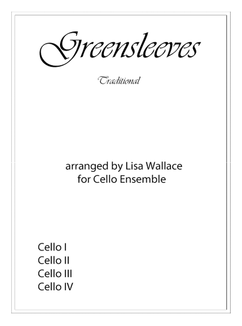 Greensleeves for Cello Ensemble - String Learning Method