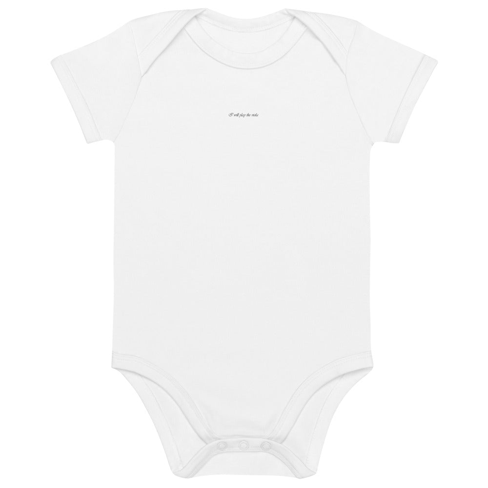 Musical Organic cotton baby bodysuit - I will play the viola